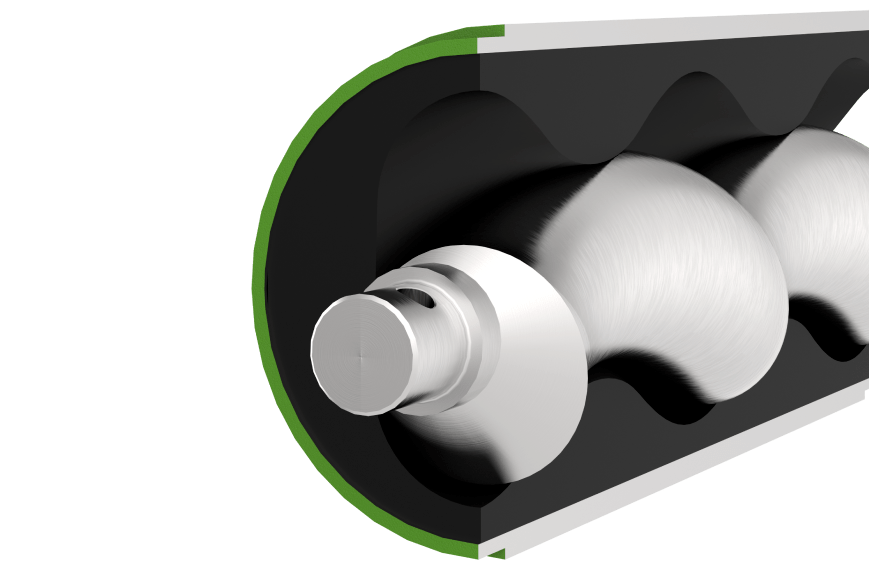 Hydraulic design with high solid passage and wear resistance - Kronoa