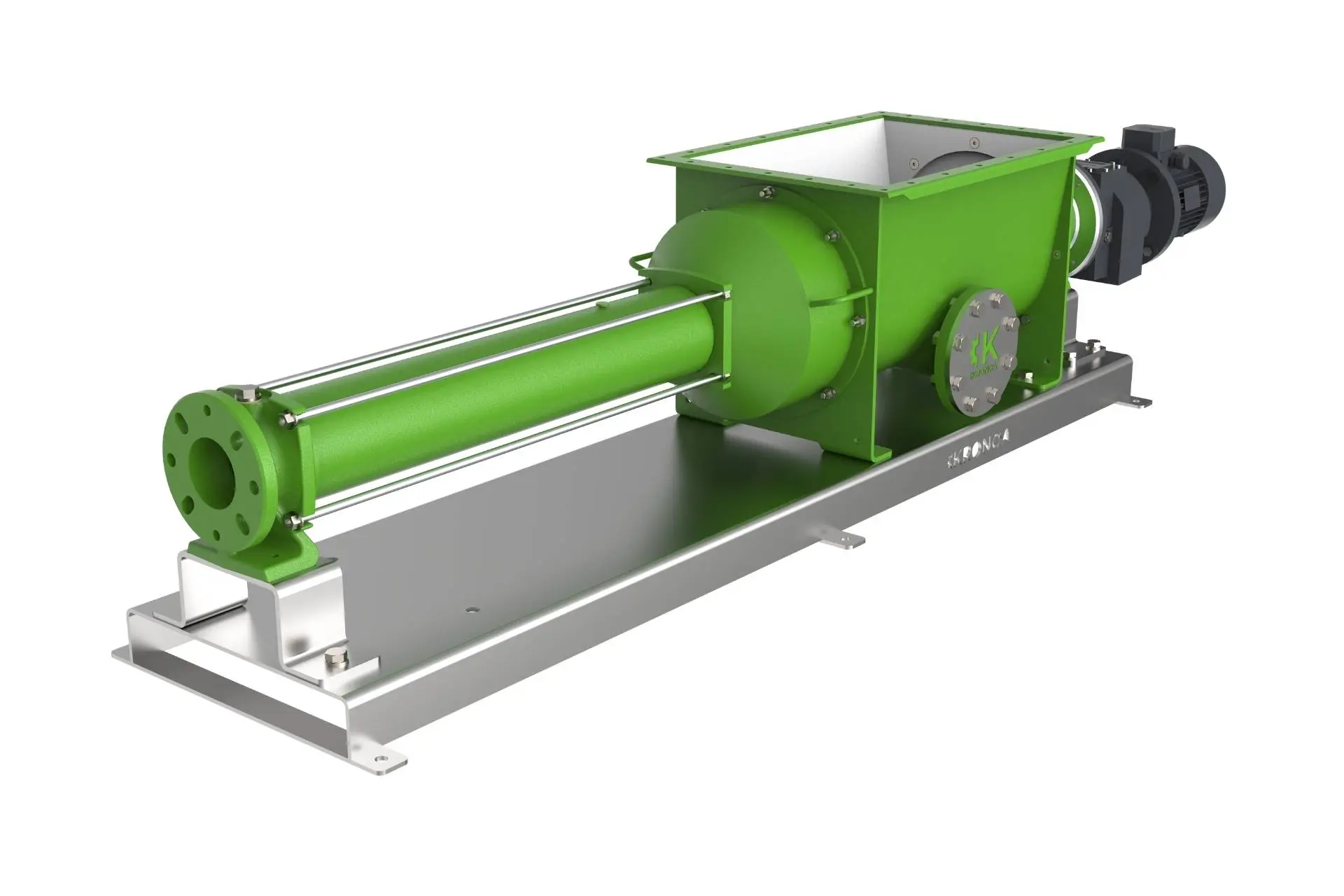 Bomba de tolva Serie H de Kronoa con cámara de alimentación abierta para manejar materiales de biogás de alta viscosidad o fibrosos - Kronoa Engineered Solutions